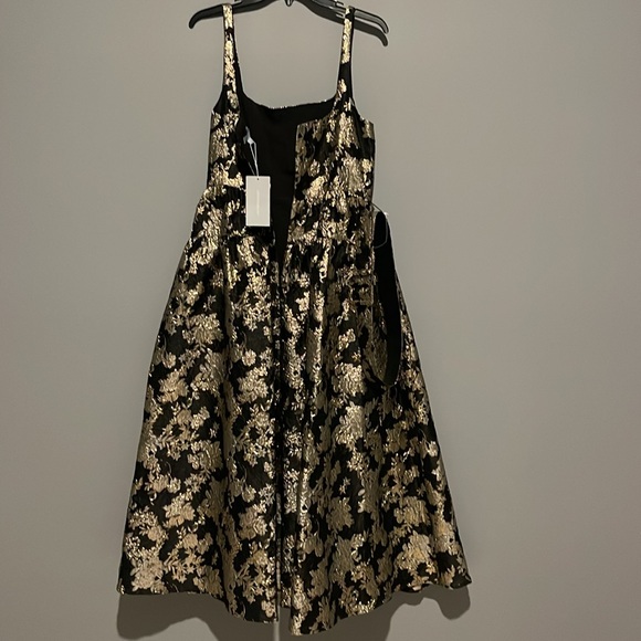 Antonio Melani black and gold midi dress. - Picture 5 of 6